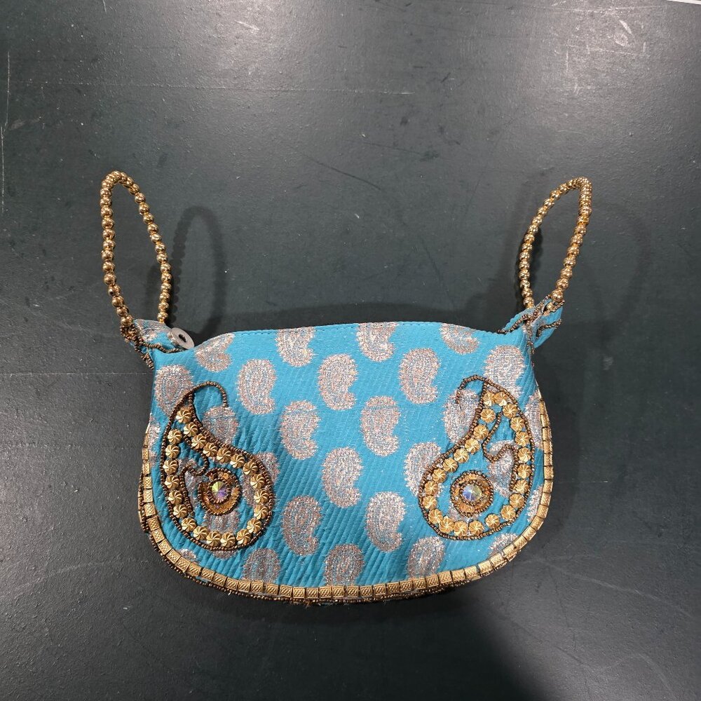 Embroidered Clutch Purse | Indian Handbag | Boho Ethnic Evening Bag